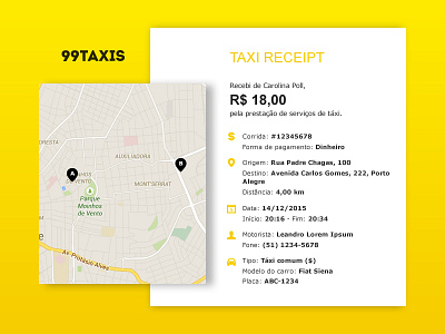 Daily UI 017 | E-mail Receipt clean daily ui dailyui email icon money payment receipt taxi