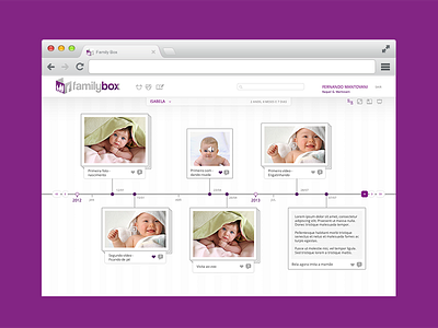 Family Box | UI Concept concept design product design timeline ui ui design user interface ux ux design visual design