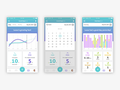 Baby Tracking App | Part 7 baby concept design product design timeline tracking ui ui design user interface ux ux design visual design