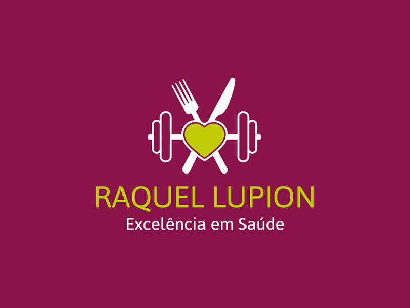 Nutritionist Logo dumbell heart fork nutritionist printing visual identity stationary logo branding brand