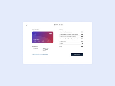 Cart Details Page #UIUX #DailyUI app branding design icon illustration logo typography ui ux