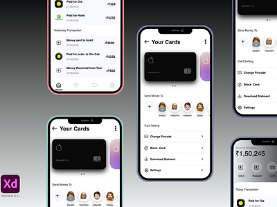 apple pay redesign adobe xd apple apple card apple pay applecard applepay design finance finance app finances financial app minimal mobile mobile app mobile app design mobile design mobile ui ui uiuxdesign ux