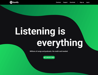 Spotify WebPage Redesign figma ui uiuxdesign ux visualdesign