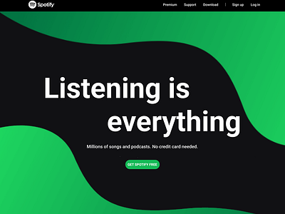 Spotify WebPage Redesign