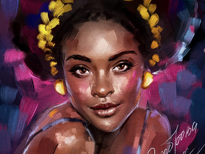 Digital oil portrait