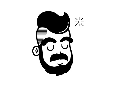 Me! beard character design illustration mohawk portrait vector
