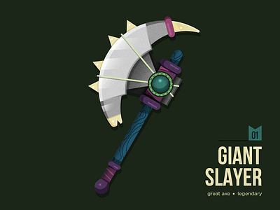D&D Armory: Giant Slayer axe dnd dndarmory dungeons and dragons illustration legendary rpg vector