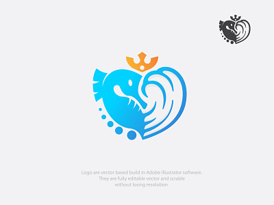 Seahorses Wave Logo blue branding design illustration logo minimalist seahorses simple wave