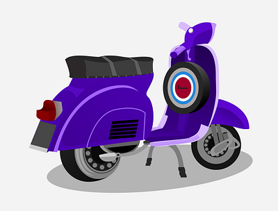 VESPA branding flat design illustration logo design sports logo