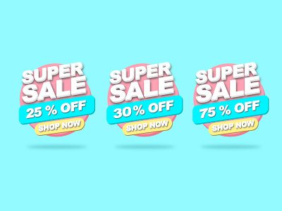 Promotion Template Sale, Abstract 3d Super Discount Sale Banner 3d abstract advertising background banner design discount flyer illustration label offer poster price promotion sale special super tag template vector