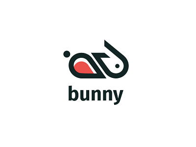 bunny art branding bunny flat design illustration logo logo design rabbits