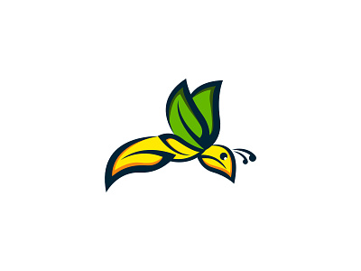 bee leaf organic logo