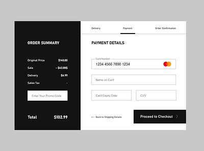 Credit Card Checkout Form dailyui