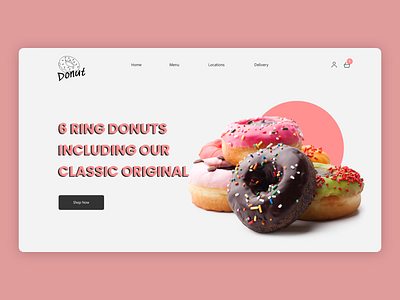 Donut Shop Landing Page design donut landing ui