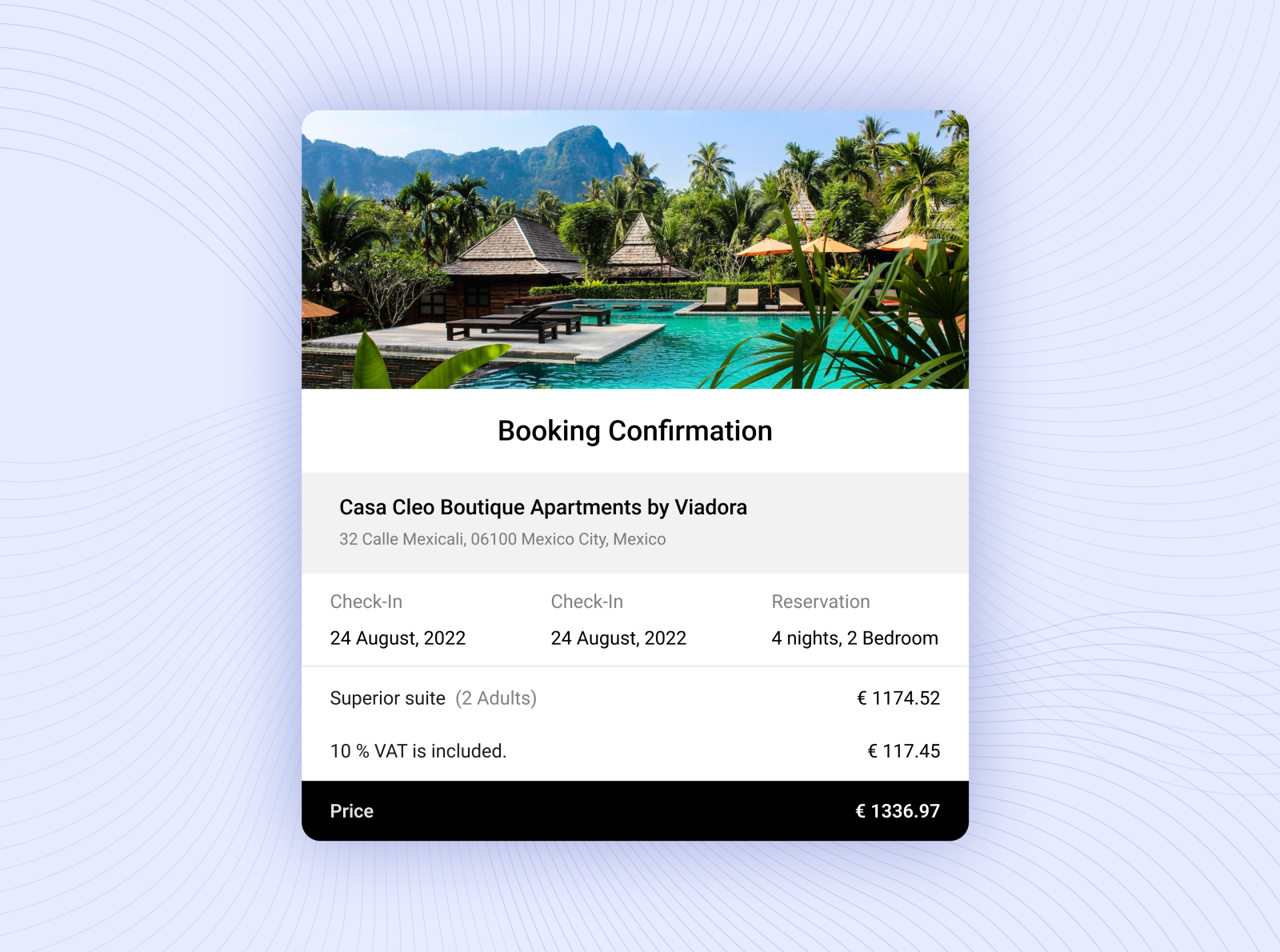 Booking Confirmation by Irakli Beridze on Dribbble