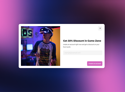 Discount pop-up account create dailyui design dialog discount inspiration modal popup sale subscription ui ux