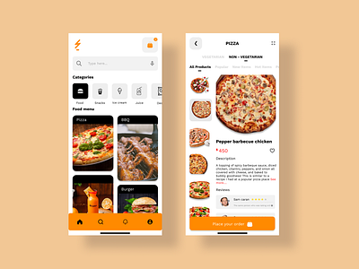 Food Menu App app design minimal ui ux