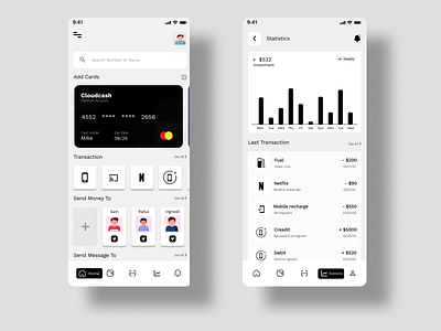 Finance App app design minimal ui ux