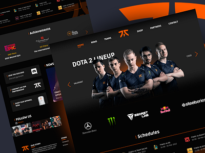 E-sport Team Fnatic Landing Page