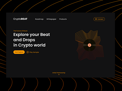 CryptoBEAT - Exploration app branding crypto cryptocurrency design figma graphic design illustration logo nft ui uiux user interface webdesign