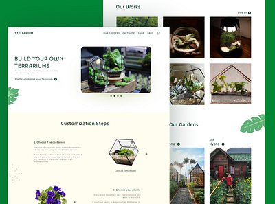 Terrarium Landing Page branding design figma graphic design green illustration landing page plant plants terrarium ui uiux user interface webdesign