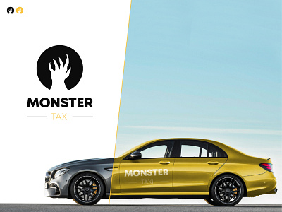 Monster Taxi Logo branding design logo