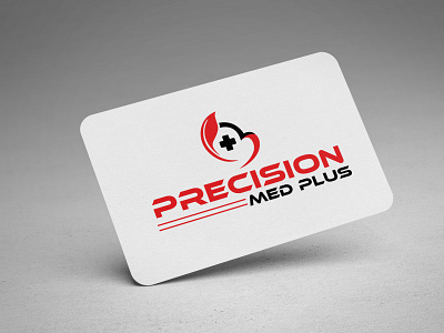 Precision MED PLUS Medicine shop logo branding clinic logo design flat hospital logo logo medical care logo medical logo medicine shop logo minimal