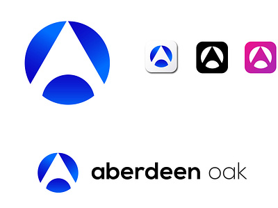 AO minimalist App logo ao logo app icon app icon logo branding design flat logo minimal