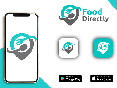 Food app logo / Restaurant app logo / Brand logo app design app icon app icon logo app logo branding design flat food logo logo minimal restaurant logo