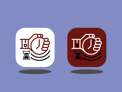 Time tracker application logo app icon app logo branding design flat graphic design illustration logo minimal ui