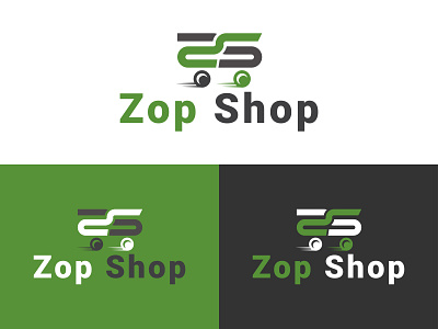 ZOP SHOP minimalist monogram logo abstract branding design flat icon design logo minimal monogram wordmark zs icon zs logo