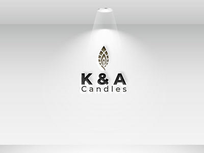 K&A candle luxury logo app icon app logo branding design flat graphic design illustration logo minimal vector