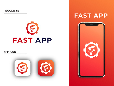 Fast app logo app icon app logo branding design flat graphic design illustration logo minimal ui vector