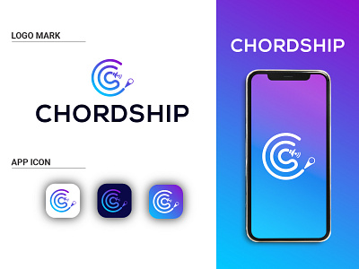 CHORDSHIP app logo app icon app logo branding design flat graphic design illustration logo minimal ui vector