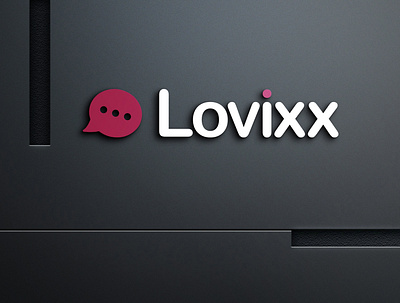 Lovix Dating Logo app icon app logo branding design flat graphic design illustration logo minimal motion graphics ui vector