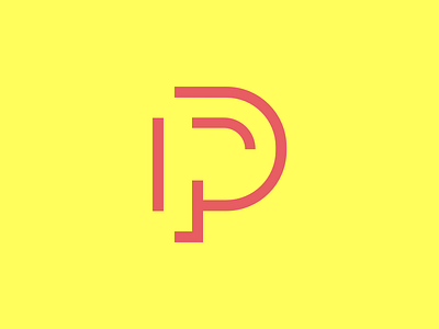 P letter logo p sketch