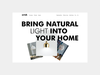 Artek website redesign concept