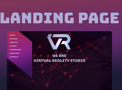 Landing Page Virtual Reality landing page web design