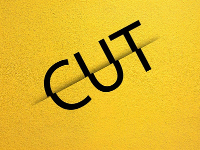 Sliced text animation graphic design logo