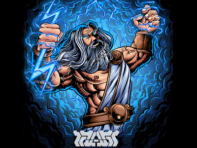 Zeus cover album darkart design graphic design illustration mythologi