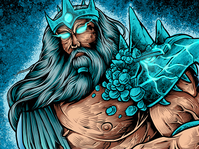 Poseidon design graphic design illustration
