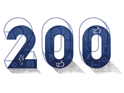 Top 200 200 charts facebook fan page hundred icons number numbers site top two hundred web