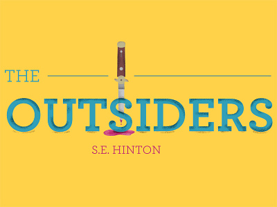 The Outsiders - Title blood book cover hinton knife noise outsiders switchblade texture the outsiders title