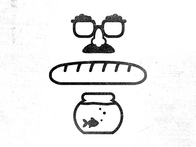 Zak McKracken - Nose Glasses, Baguette and Sushi baguette bread game glasses goldfish bowl icons lucasarts nose glasses point and click sushi video game zak mckracken