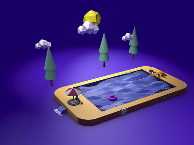 Smartphone Pool (C4D)