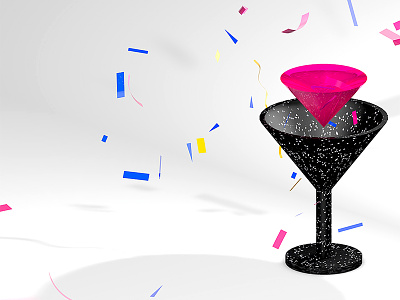 Cocktail 3d c4d cheers cocktail drink fluid party terrazzo