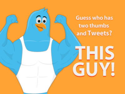 Weight Lifting Twitter bird