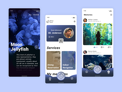 Aquarium UI design mobile ui