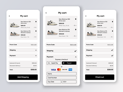Daily UI 002 black and white checkout credit card check out dailyui dailyui002 design mobile checkout simple ui ui