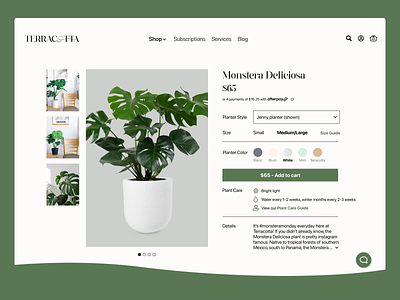 Daily UI 012 - E-commerce shop daily ui challenge dailyui dailyuichallenge design e commerce e commerce shop mockup plant plant shop plant store ui